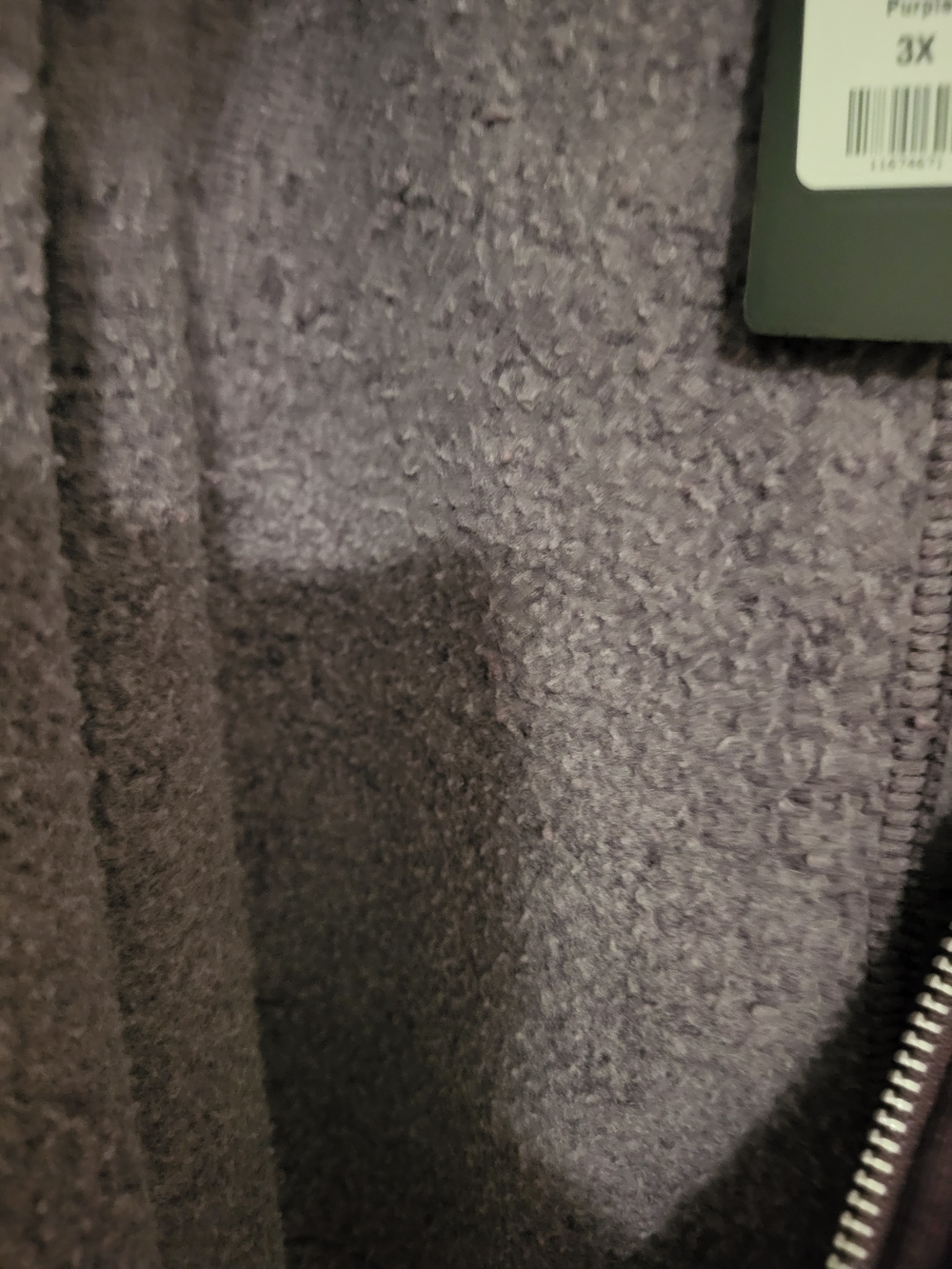 Fashion Nova On The Go Washed Fleece Cropped Zip-Up Hoodie - Purple / 3X - Picture 3 of 7